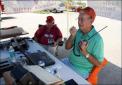 Geoff, N1GY, (left) and Frank, AC4MK, longtime members of the Manatee Amateur Radio Club, are seen here participating in a recruiting and informational display at a local Safety Fair held in Lakewood Ranch, Florida.