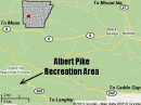 Flash flooding devastated the Albert Pike Recreation Area (Montgomery County) early on 06/11/2010. There are several small creeks and streams in and around the campground, including the Little Missouri River. These tributaries rose rapidly during the event (due to at least six inches of rain in just a few hours).