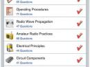 This screen shot shows the ARRL General Exam prep software, published by McSnyder. All three versions -- Technician, General and Extra -- are available for the Apple iPhone and iPod Touch and can be purchased on iTunes.